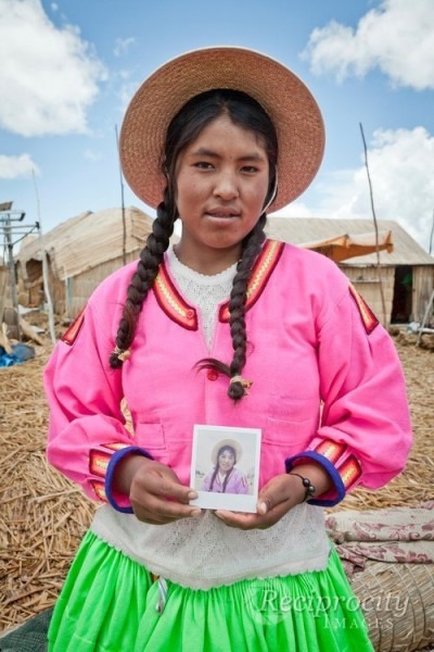 Uros Girl with Polaroid