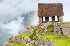 'Watchman's Hut' or 'Guard House', Machu Picchu, Peru, South America