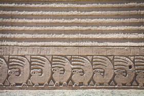 Adobe friezes from the Chimu culture at Chan Chan, Trujillo, La Libertad, Peru, South America