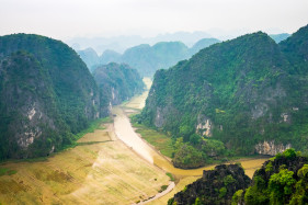 Karst mountain landscape at Hang Múa, Ninh Hải, Hoa Lư District, Ninh Bình Province, Vietnam