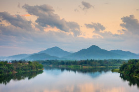 Perfume River at sunset, Hương Thủy District, Thừa Thiên-Huế Province, Vietnam