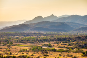 Mountains and desert near Phan Rang–Tháp Chàm, Ninh Phước District, Ninh Thuận Province, Vietnam