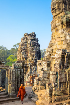 Prasat Bayon temple ruins, Angkor Thom, UNESCO World Heritage Site, Siem Reap Province, Cambodia