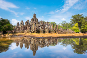 Prasat Bayon temple ruins, Angkor Thom, UNESCO World Heritage Site, Siem Reap Province, Cambodia