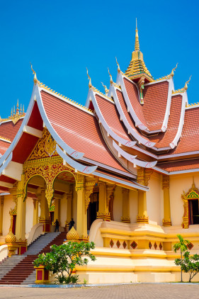 Wat Thatluang Neua, residence of supreme patriarch of Laos Buddhism, Vientiane, Laos