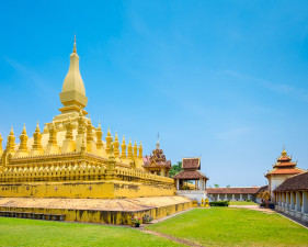 Pha That Luang golden stupa, Vientiane, Laos