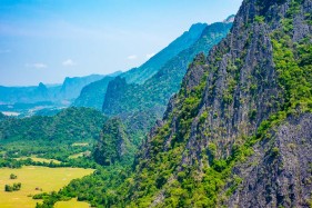 Karst landscape at Vang Vieng, Laos