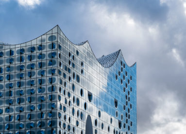 Germany, Hamburg, HafenCity. Elbphilharmonie (Elbe Philharmonic Hall) concert hall on the Elbe River.