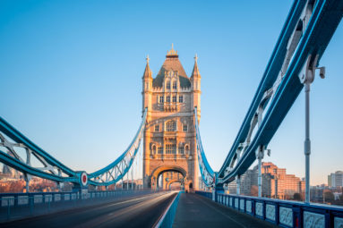 United Kingdom, England, London. South Tower of Tower Bridge.